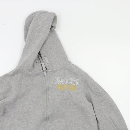 Brooklyn Boys Grey   Full Zip Hoodie Size 12-13 Years