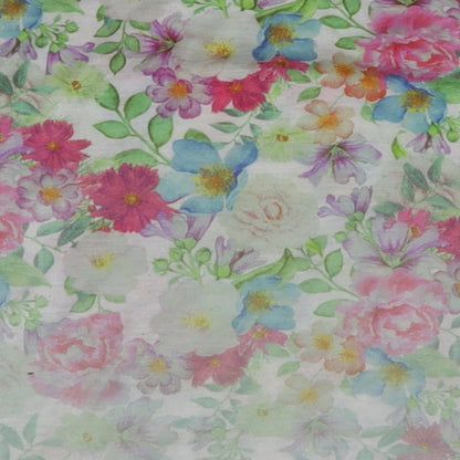 yd Girls Ivory Floral  Basic T-Shirt Size 7-8 Years