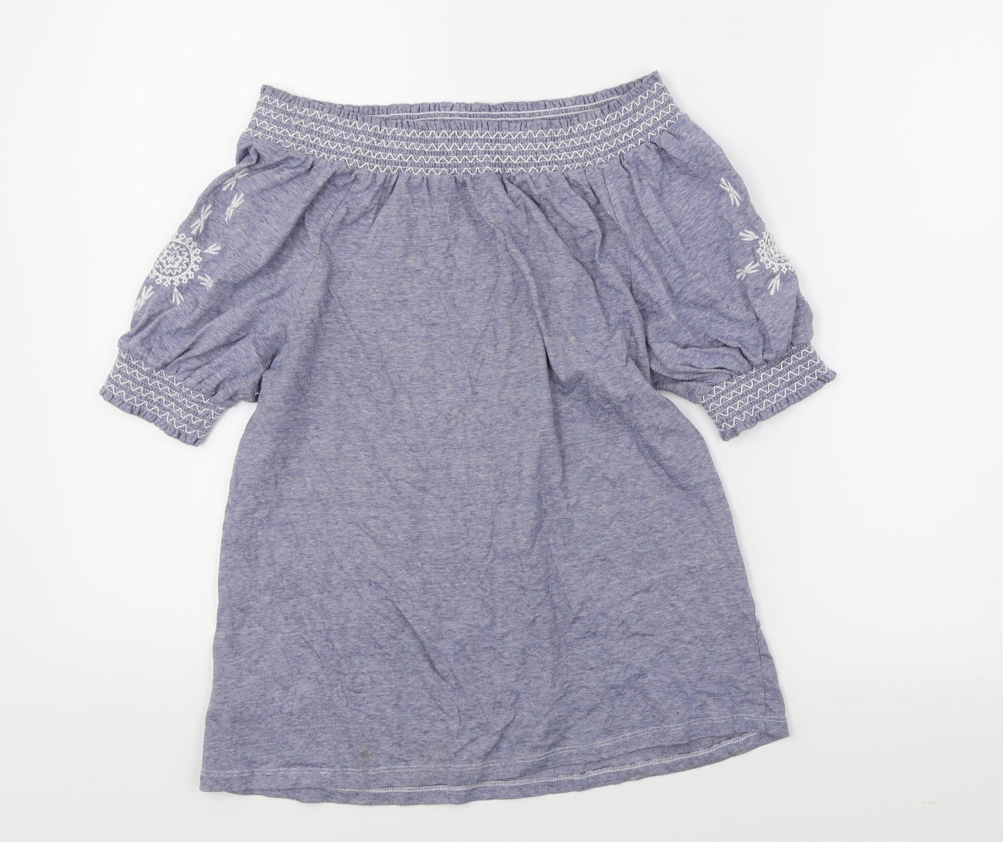 Primark Womens Blue Striped  Basic T-Shirt Size 4