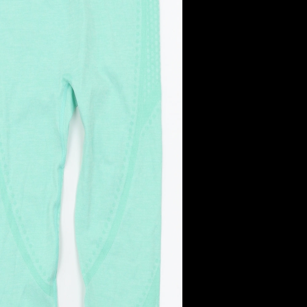 South Beach Womens Blue Polka Dot  Jogger Leggings Size XS L23 in