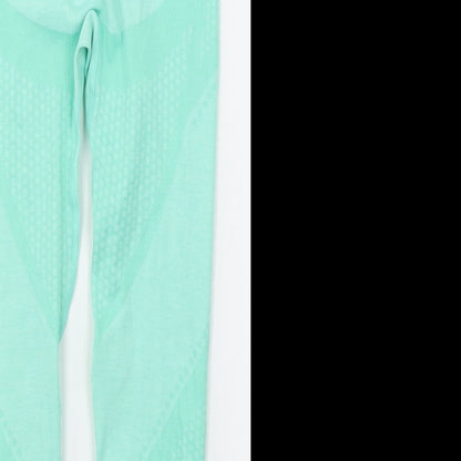 South Beach Womens Blue Polka Dot  Jogger Leggings Size XS L23 in