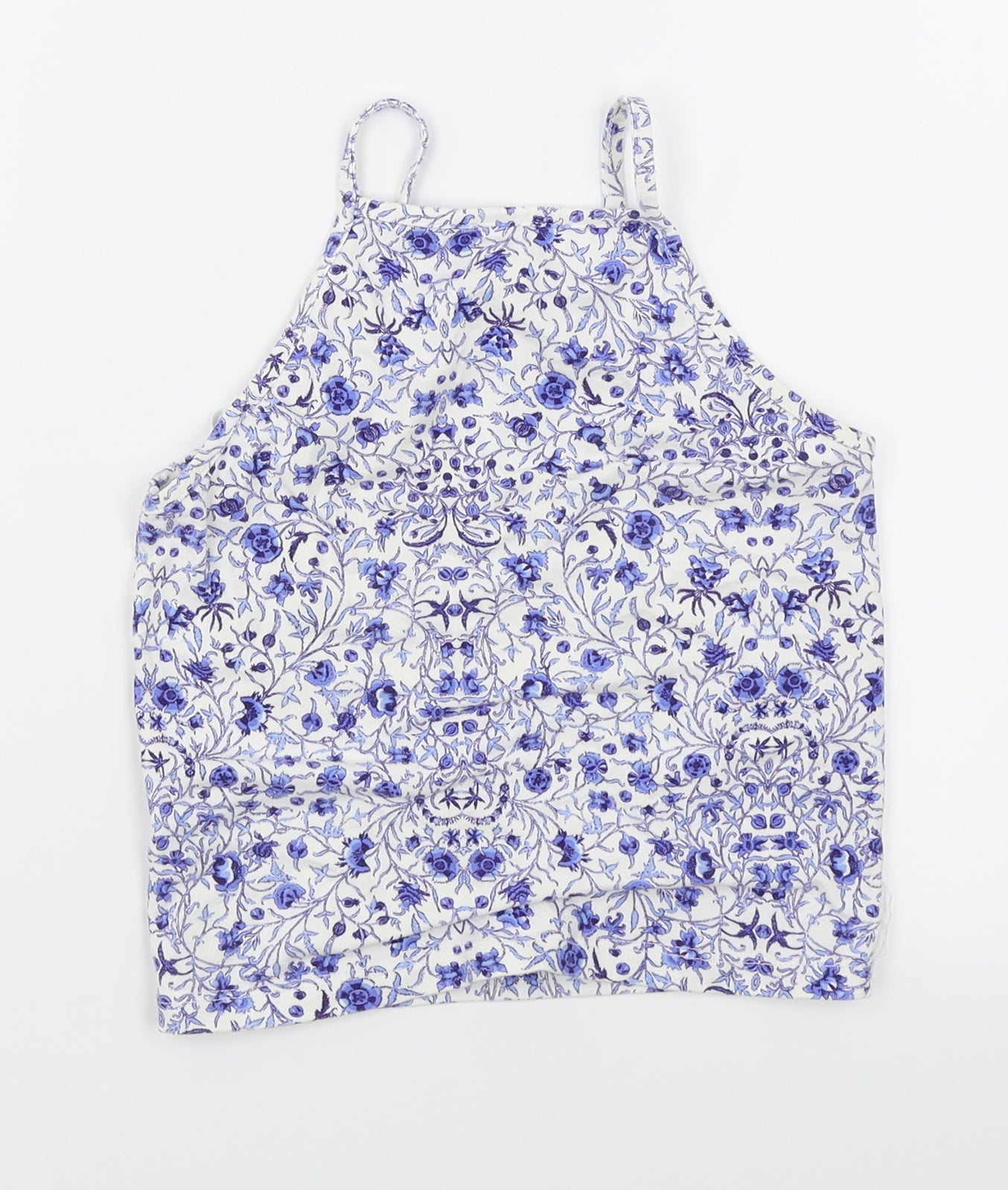 Womens UK Size 4 Miss Selfridge White Cropped T-Shirt