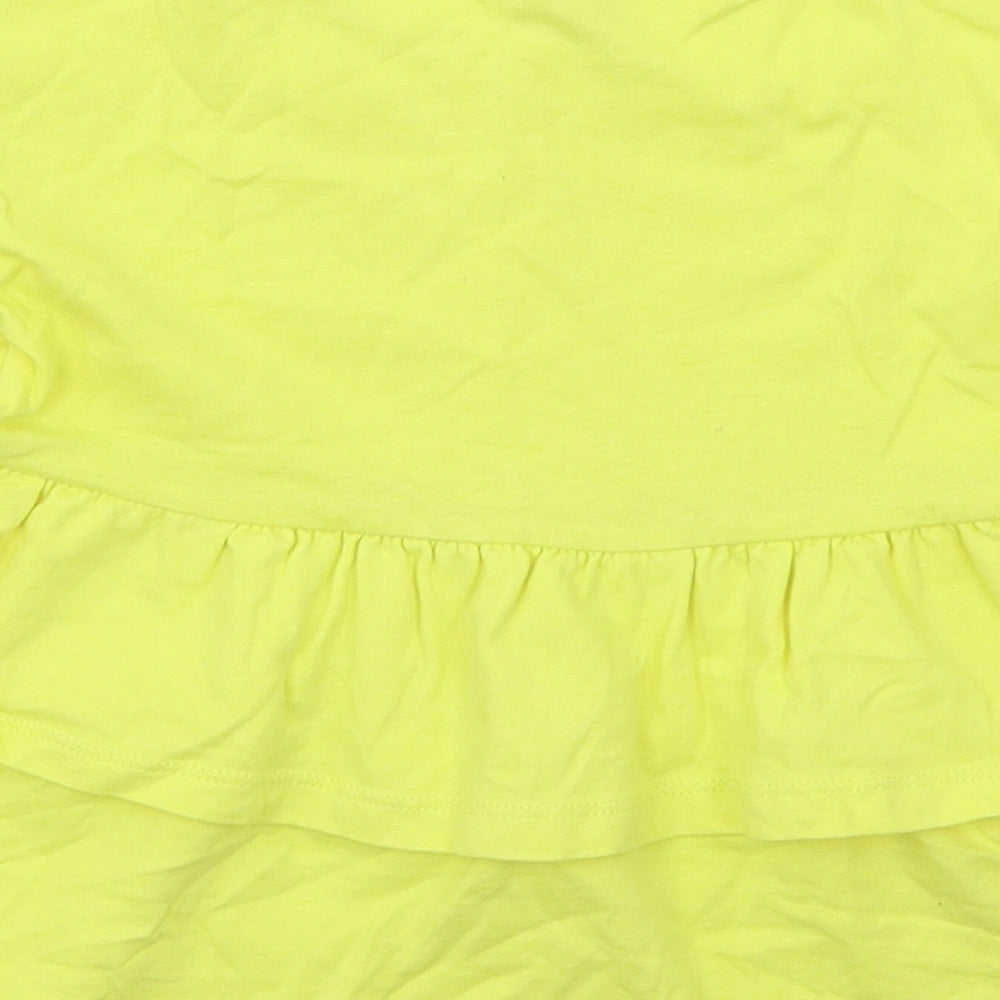 TU Girls Yellow   Basic T-Shirt Size 3 Years  - Peplum