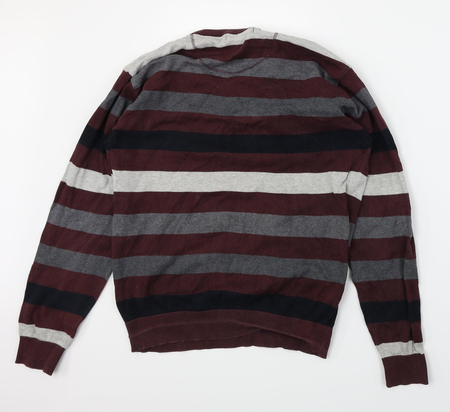 Cedarwood state Mens Red Striped  Pullover Jumper Size L