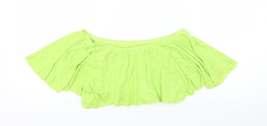 Womens UK Size 6 Boohoo Green Cropped T-Shirt