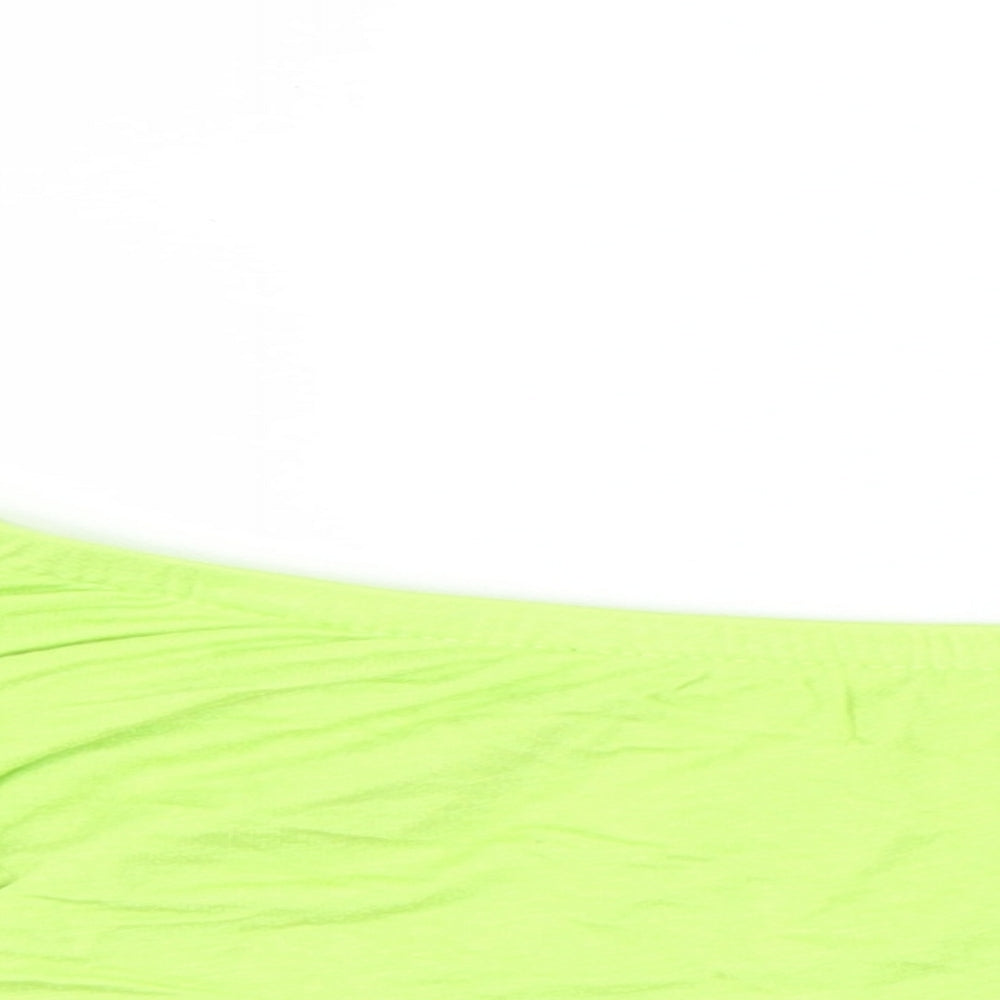 Womens UK Size 6 Boohoo Green Cropped T-Shirt