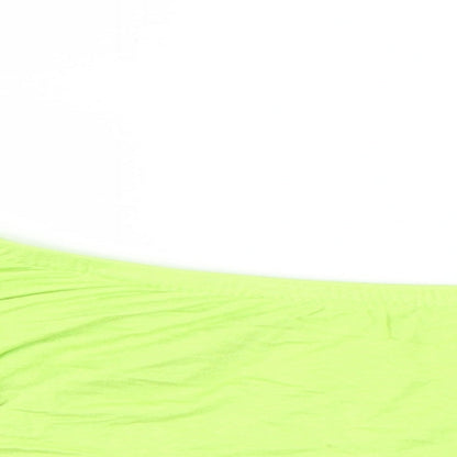 Womens UK Size 6 Boohoo Green Cropped T-Shirt
