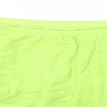 Womens UK Size 6 Boohoo Green Cropped T-Shirt