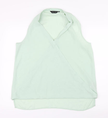 Womens UK Size 12 New Look Green Basic Blouse
