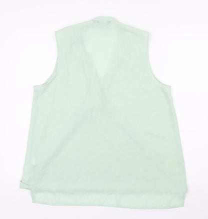 Womens UK Size 12 New Look Green Basic Blouse