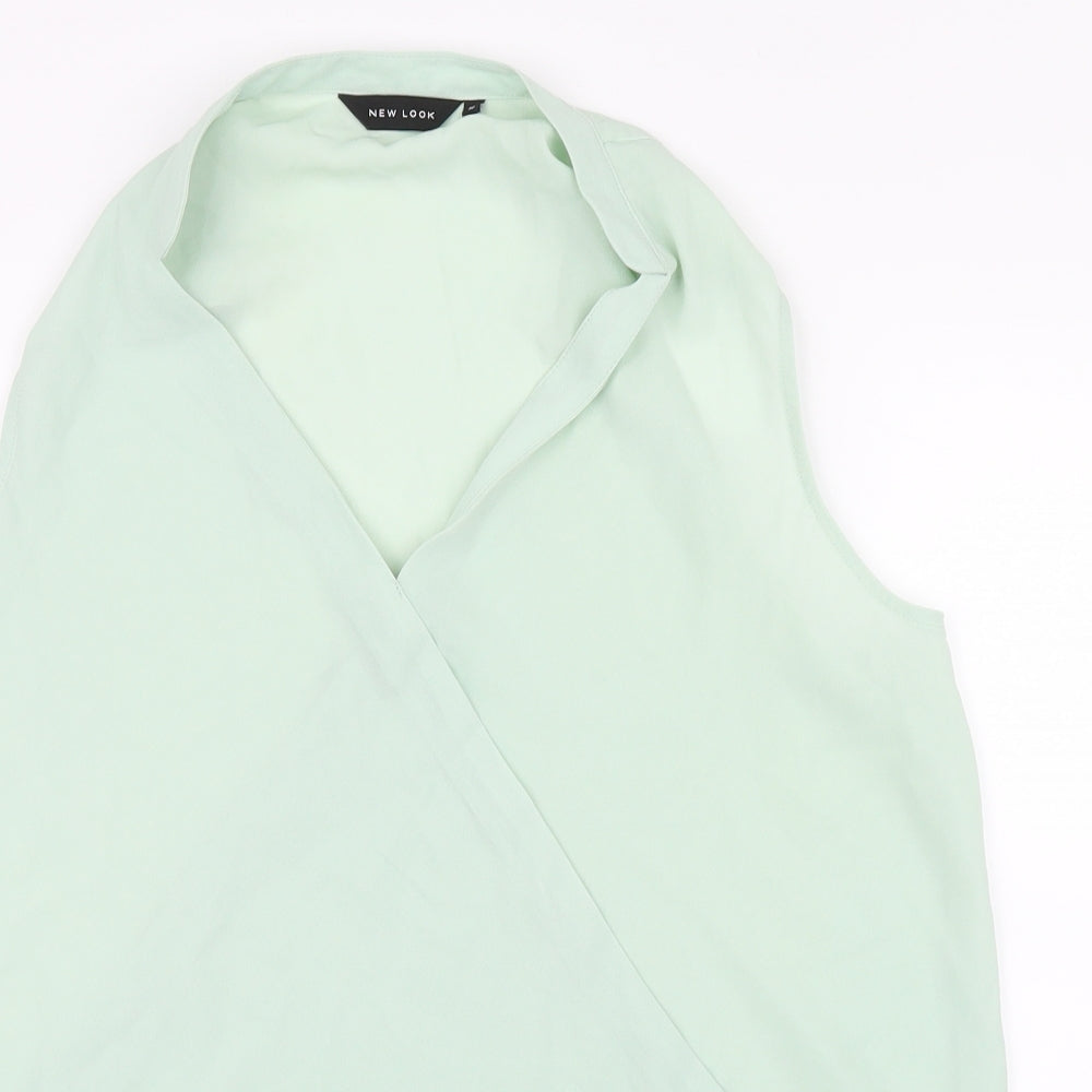 Womens UK Size 12 New Look Green Basic Blouse