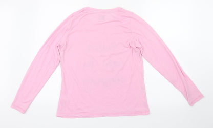 Adore Womens Pink Geometric  Top Pyjama Top Size S