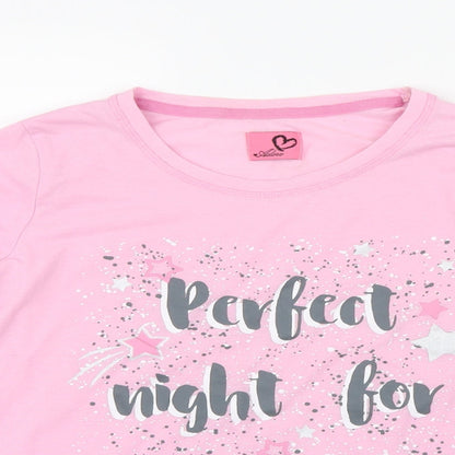 Adore Womens Pink Geometric  Top Pyjama Top Size S