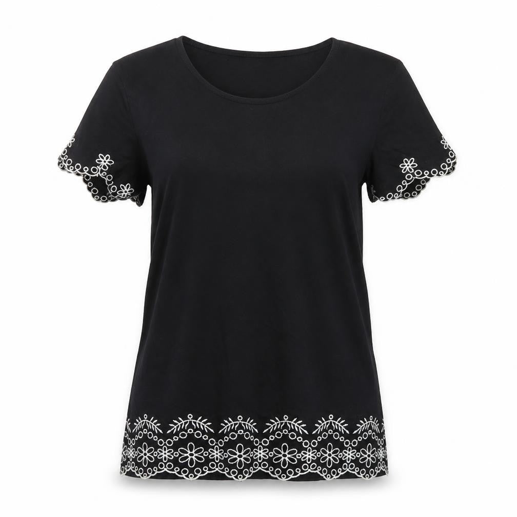 Womens UK Size 6 Dorothy Perkins Black Basic T-Shirt