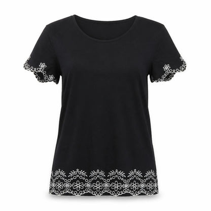 Womens UK Size 6 Dorothy Perkins Black Basic T-Shirt