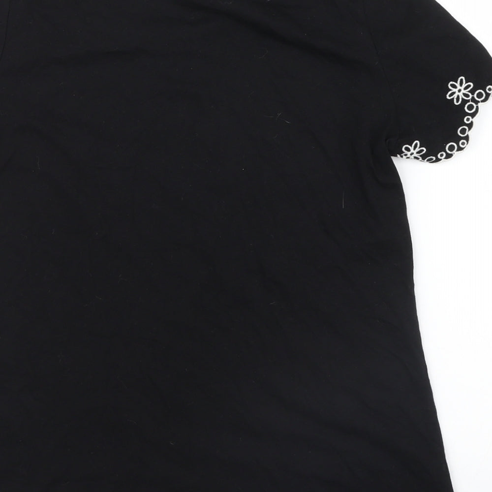 Womens UK Size 6 Dorothy Perkins Black Basic T-Shirt