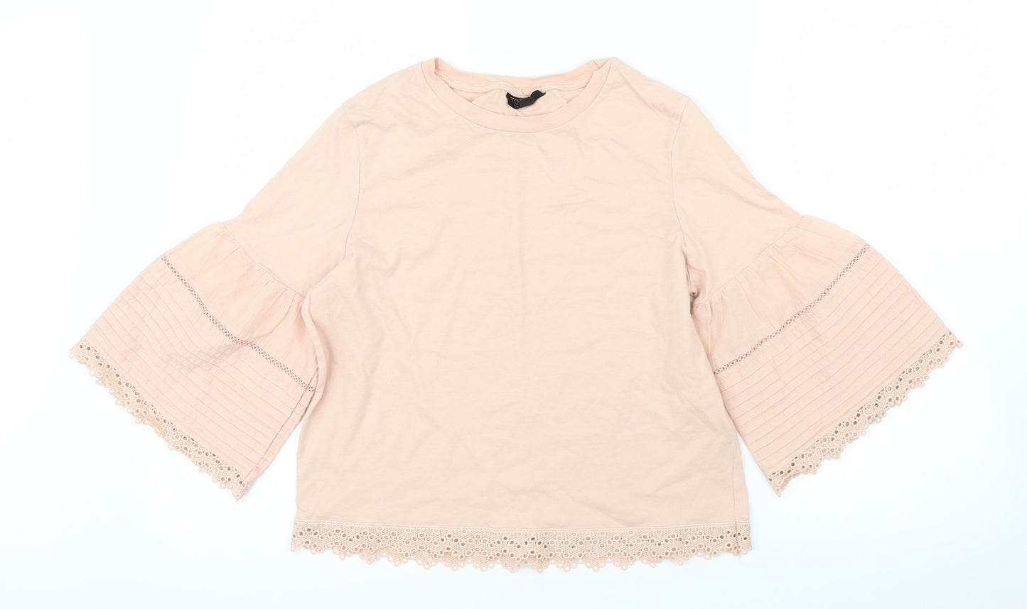 Womens UK Size 8 Topshop Pink Basic Blouse