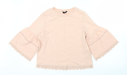 Womens UK Size 8 Topshop Pink Basic Blouse