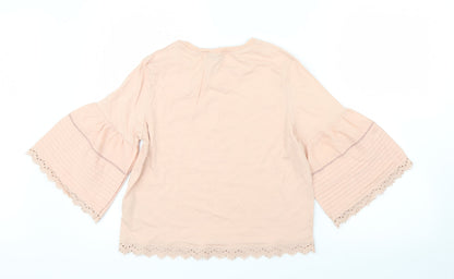 Womens UK Size 8 Topshop Pink Basic Blouse
