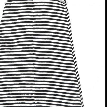 H&M Womens Black Striped  Shirt Dress  Size 4