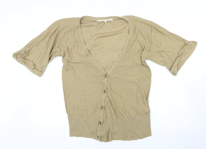 River Island Womens Beige  Knit Cardigan Jumper Size 14
