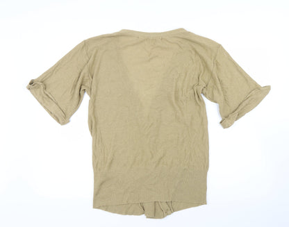 River Island Womens Beige  Knit Cardigan Jumper Size 14