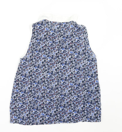 Jack Wills Womens Blue Floral  Basic Blouse Size 8