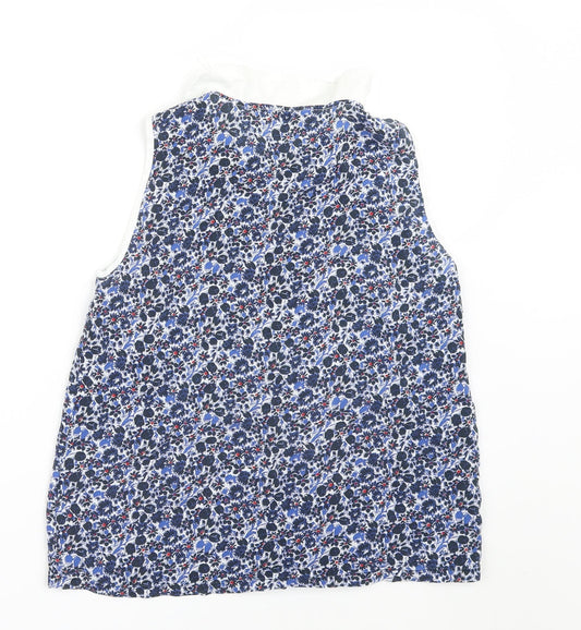 Jack Wills Womens Blue Floral  Basic Blouse Size 8