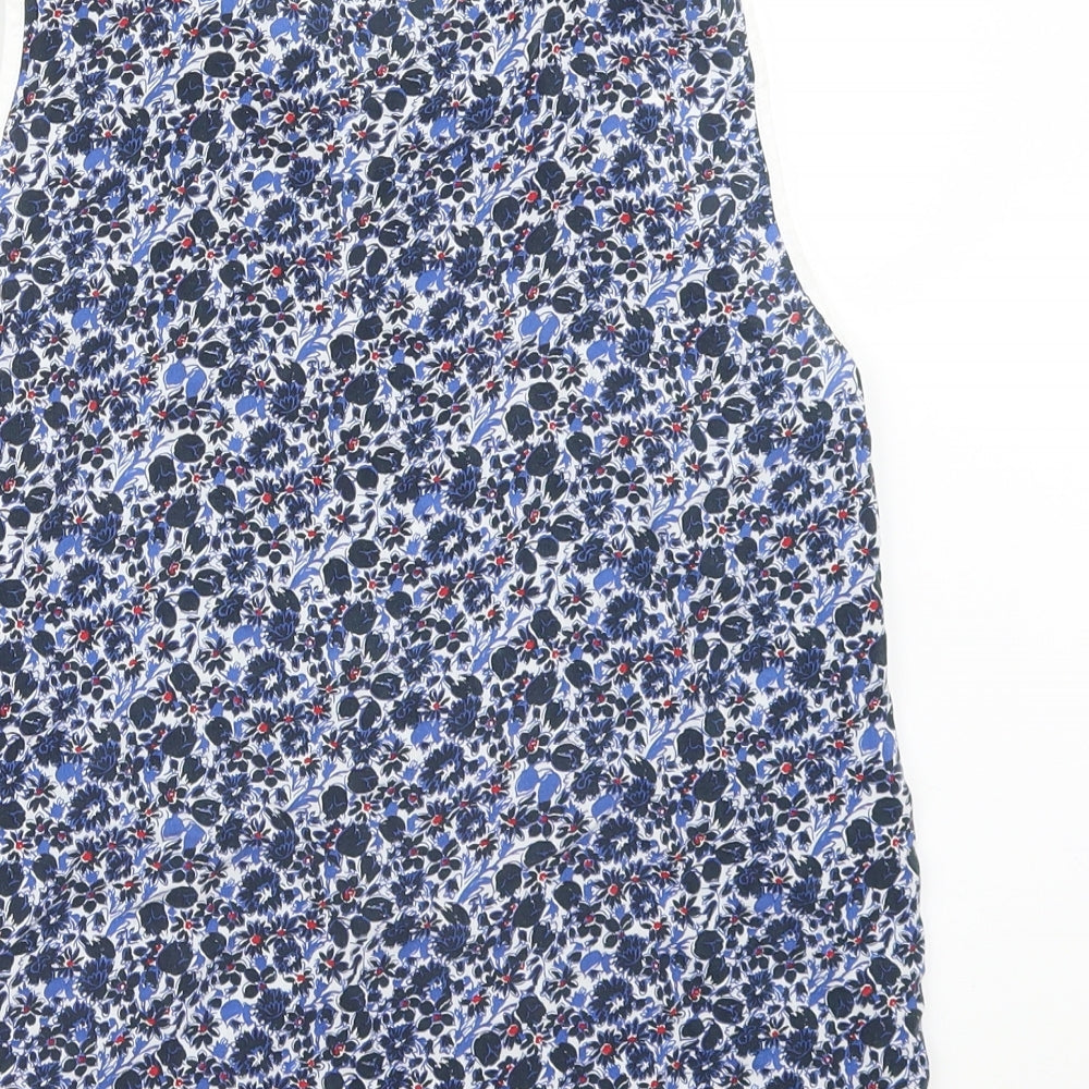 Jack Wills Womens Blue Floral  Basic Blouse Size 8