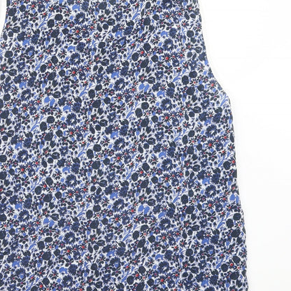 Jack Wills Womens Blue Floral  Basic Blouse Size 8