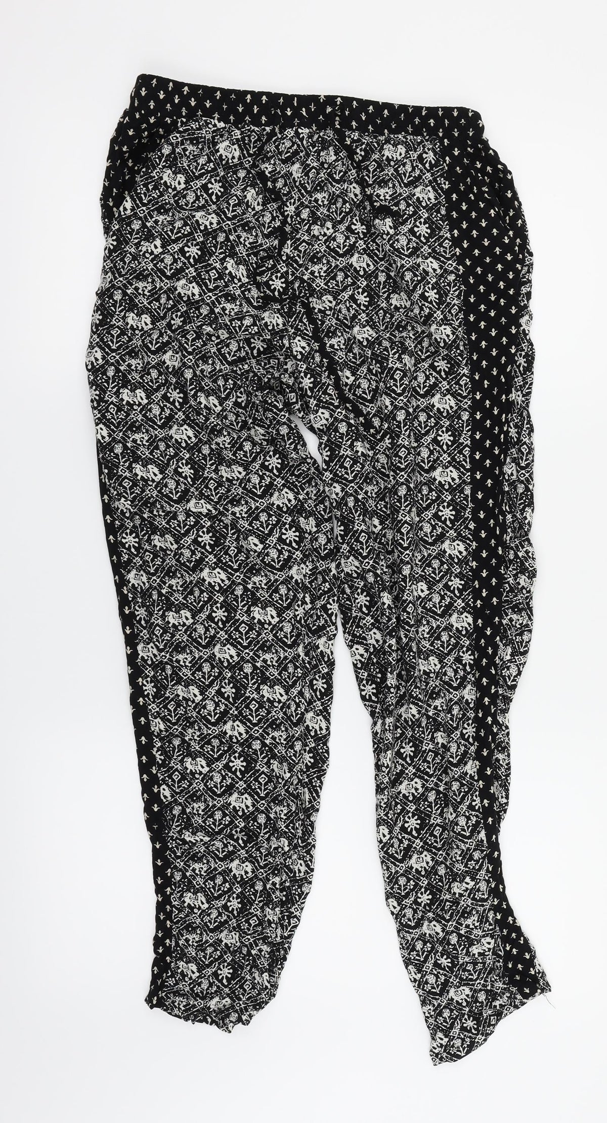Ally Womens Multicoloured Geometric  Jogger Trousers Size 8