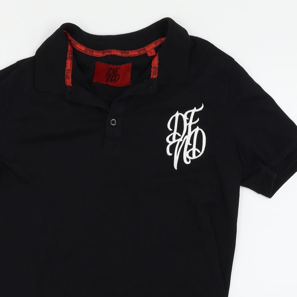 DFND Mens Black    Polo Size S