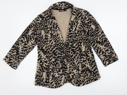 Signage Womens Multicoloured Animal Print  Jacket Blazer Size 10