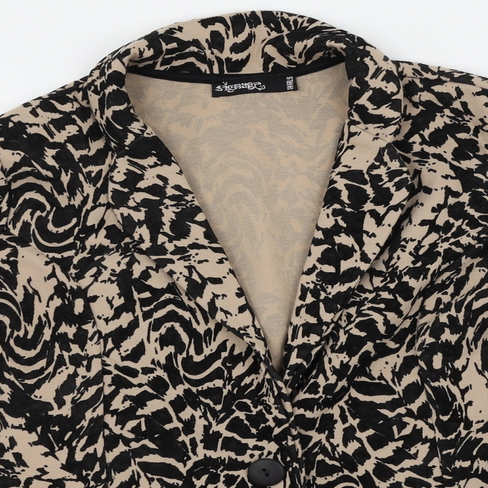 Signage Womens Multicoloured Animal Print  Jacket Blazer Size 10