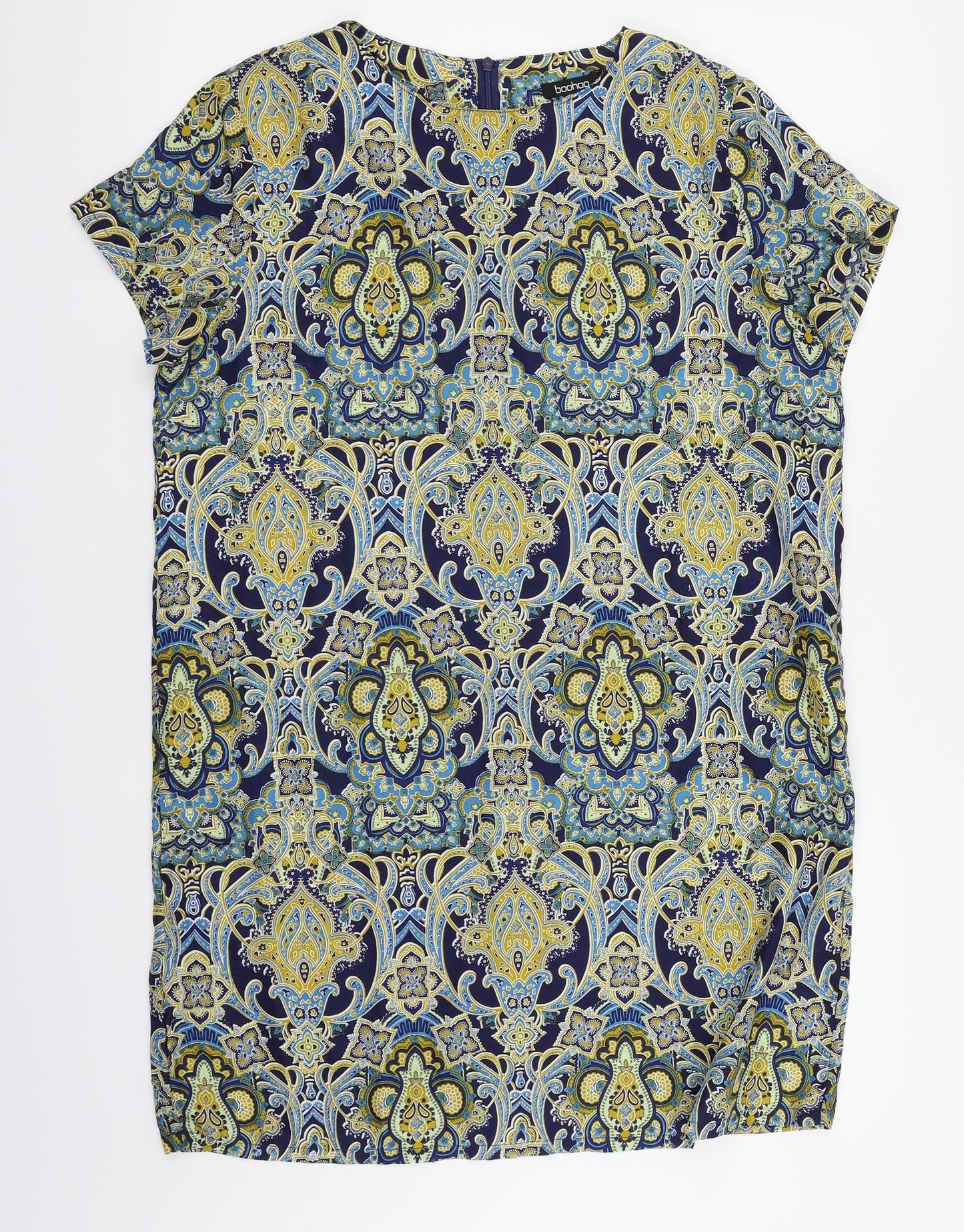 Womens UK Size 12 Boohoo Multicoloured Basic Blouse