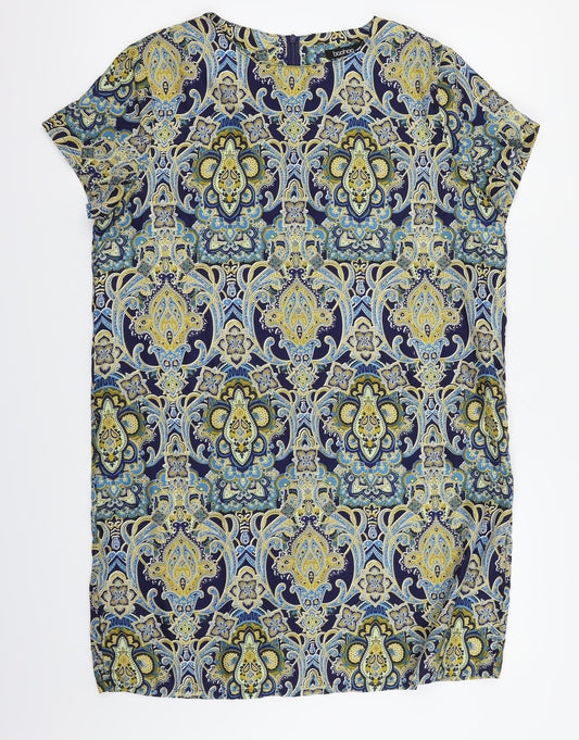 Womens UK Size 12 Boohoo Multicoloured Basic Blouse
