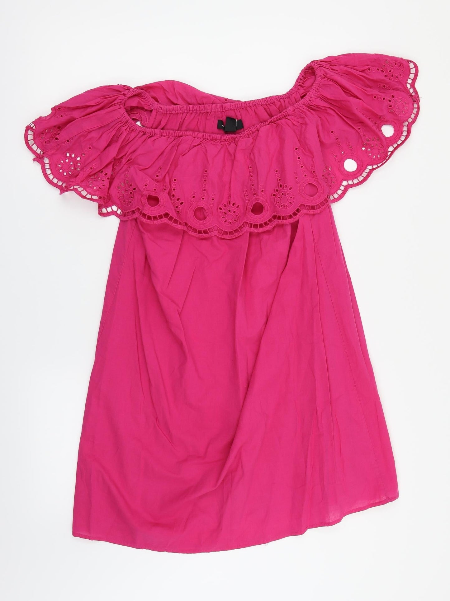 Womens UK Size 10 New Look Pink Basic Blouse