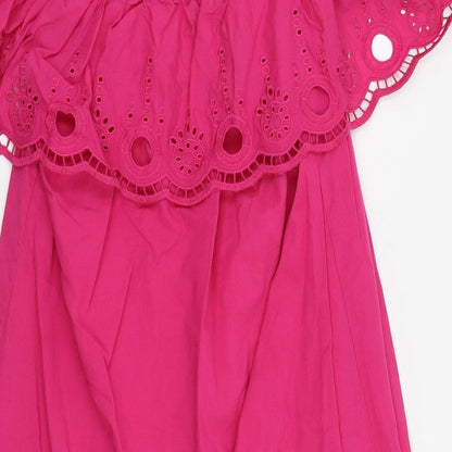Womens UK Size 10 New Look Pink Basic Blouse