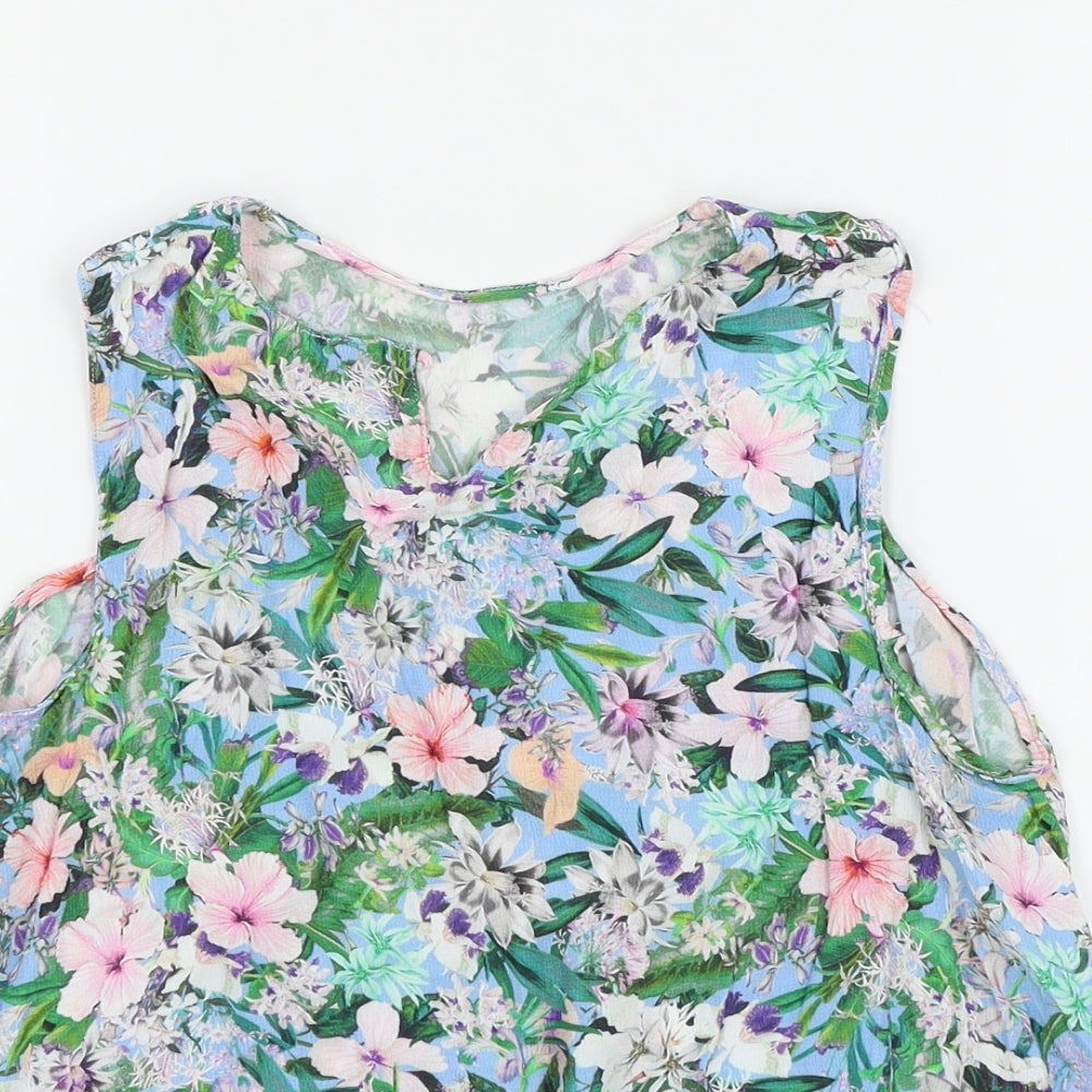 Womens UK Size 6 Zara Multicoloured Basic Blouse