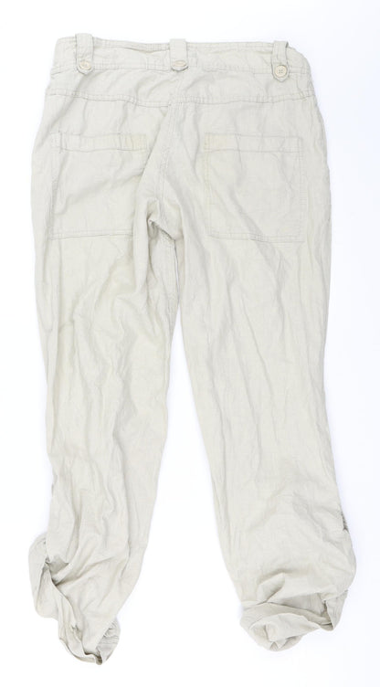 Womens UK Size 40 H&M Regular Fit Chino Beige Trousers