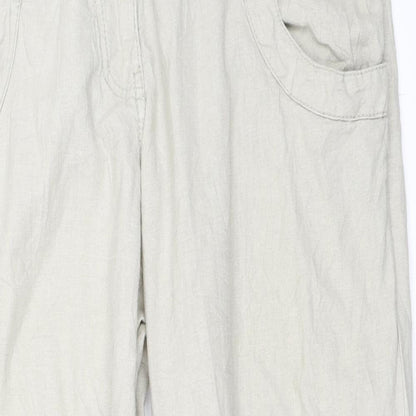 Womens UK Size 40 H&M Regular Fit Chino Beige Trousers