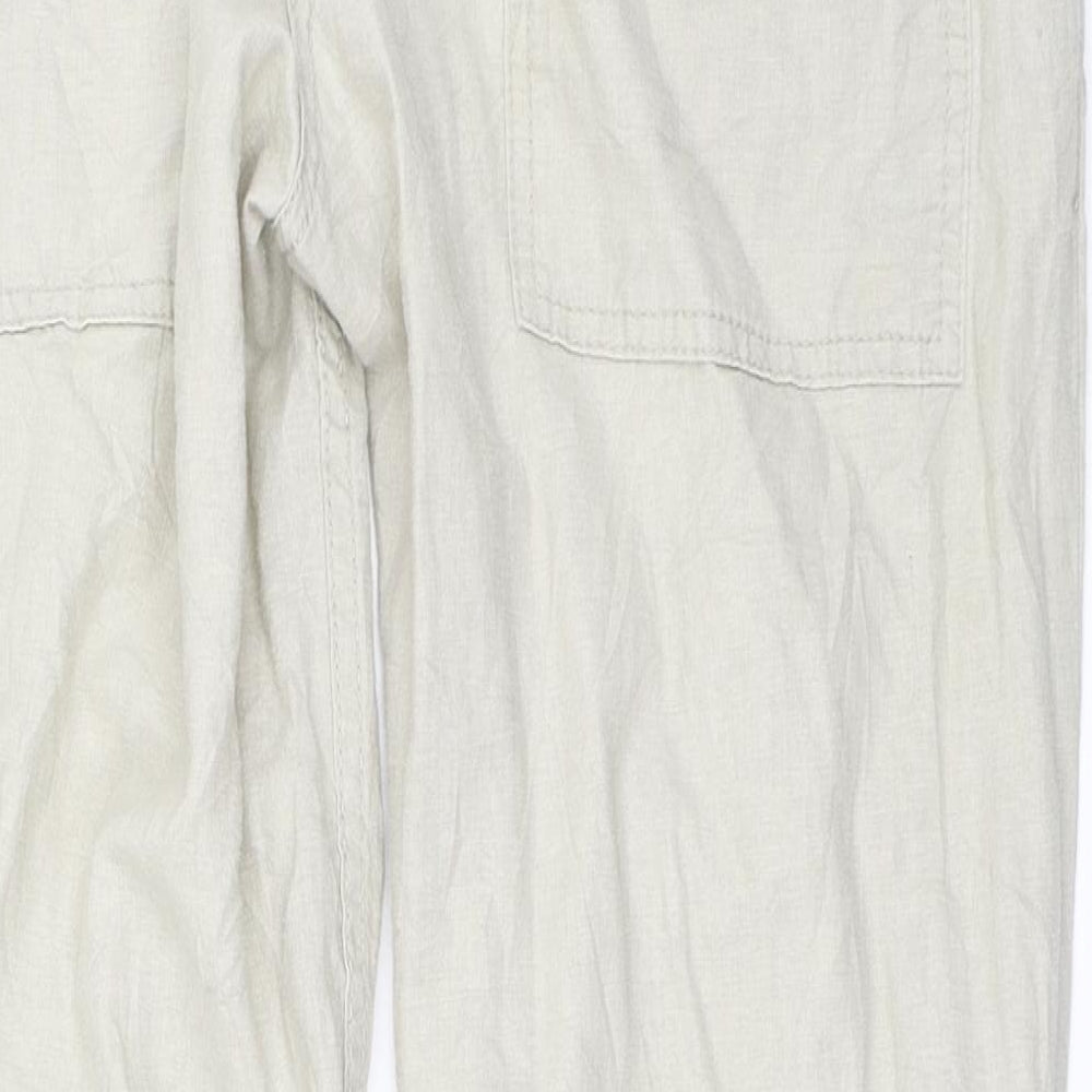 Womens UK Size 40 H&M Regular Fit Chino Beige Trousers