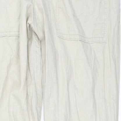 Womens UK Size 40 H&M Regular Fit Chino Beige Trousers