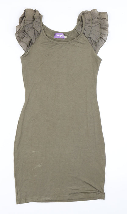 Purple Womens Green   Bodycon  Size S