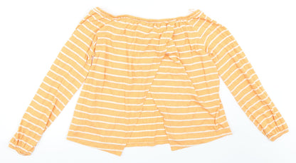 NEXT Womens Orange Striped  Basic Blouse Size 14