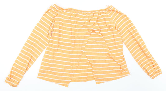 NEXT Womens Orange Striped  Basic Blouse Size 14