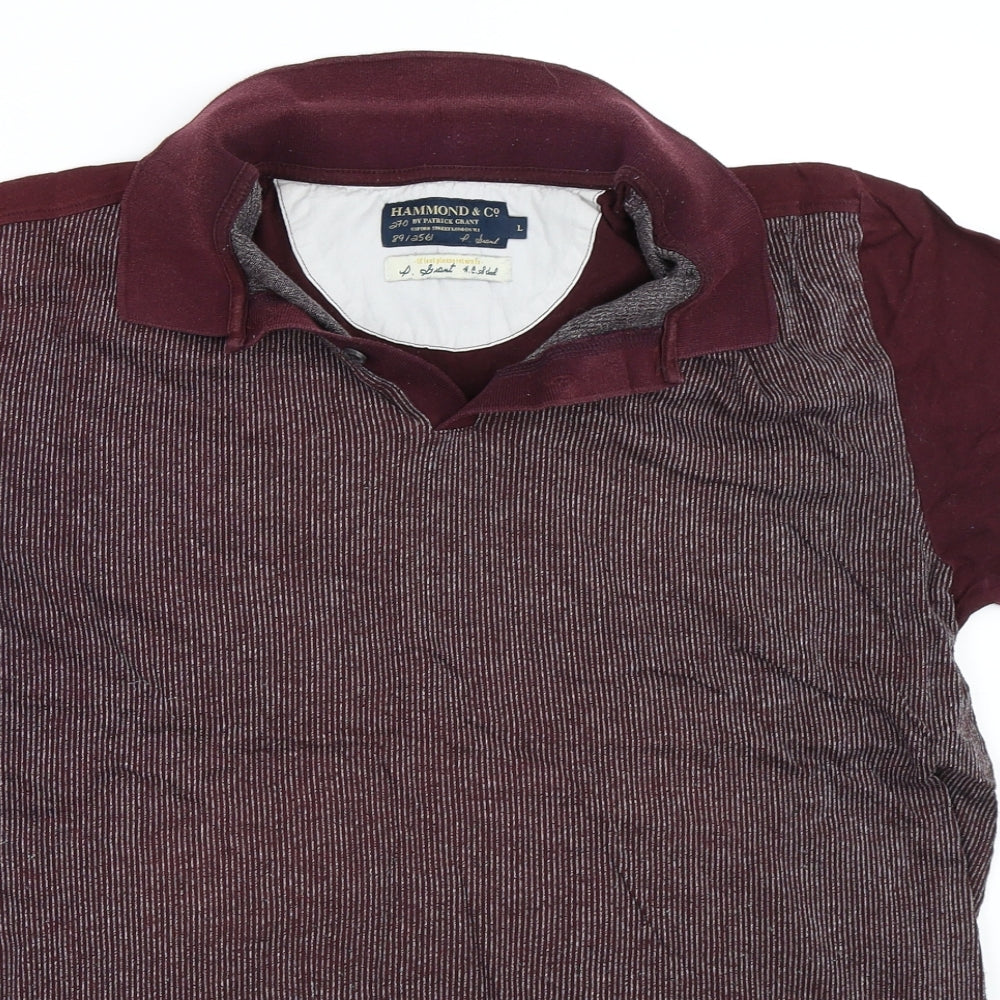 Hammond & Co Mens Red    Polo Size L