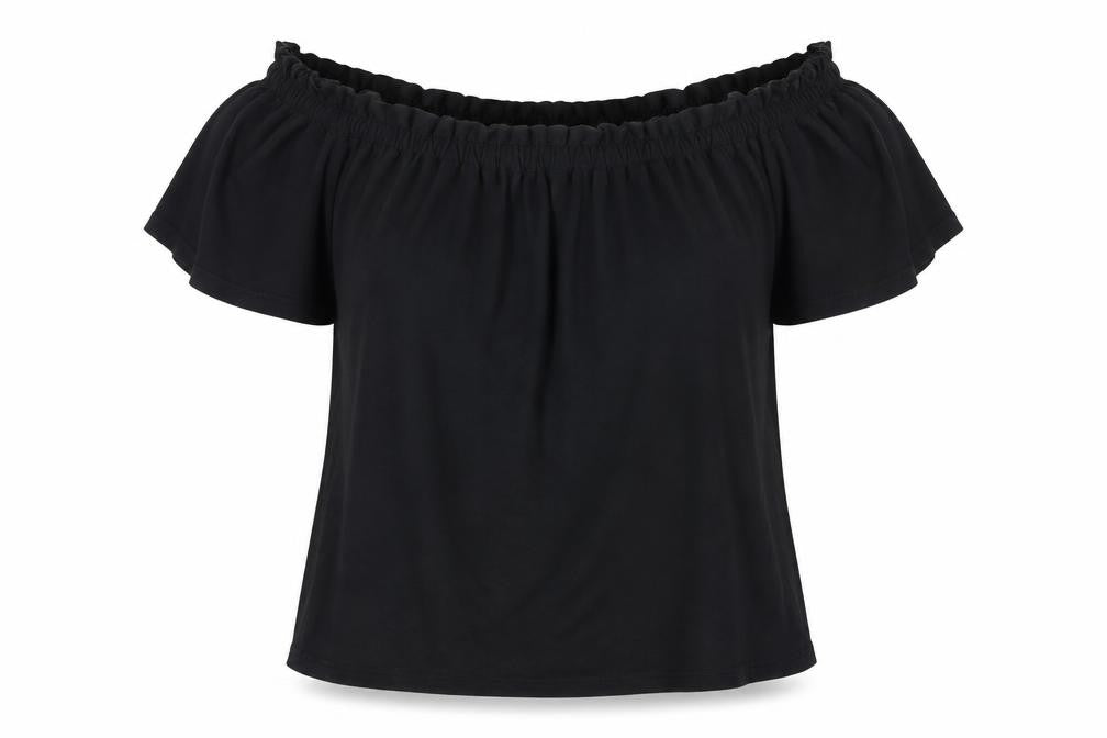 Womens UK Size 10 New Look Black Basic T-Shirt