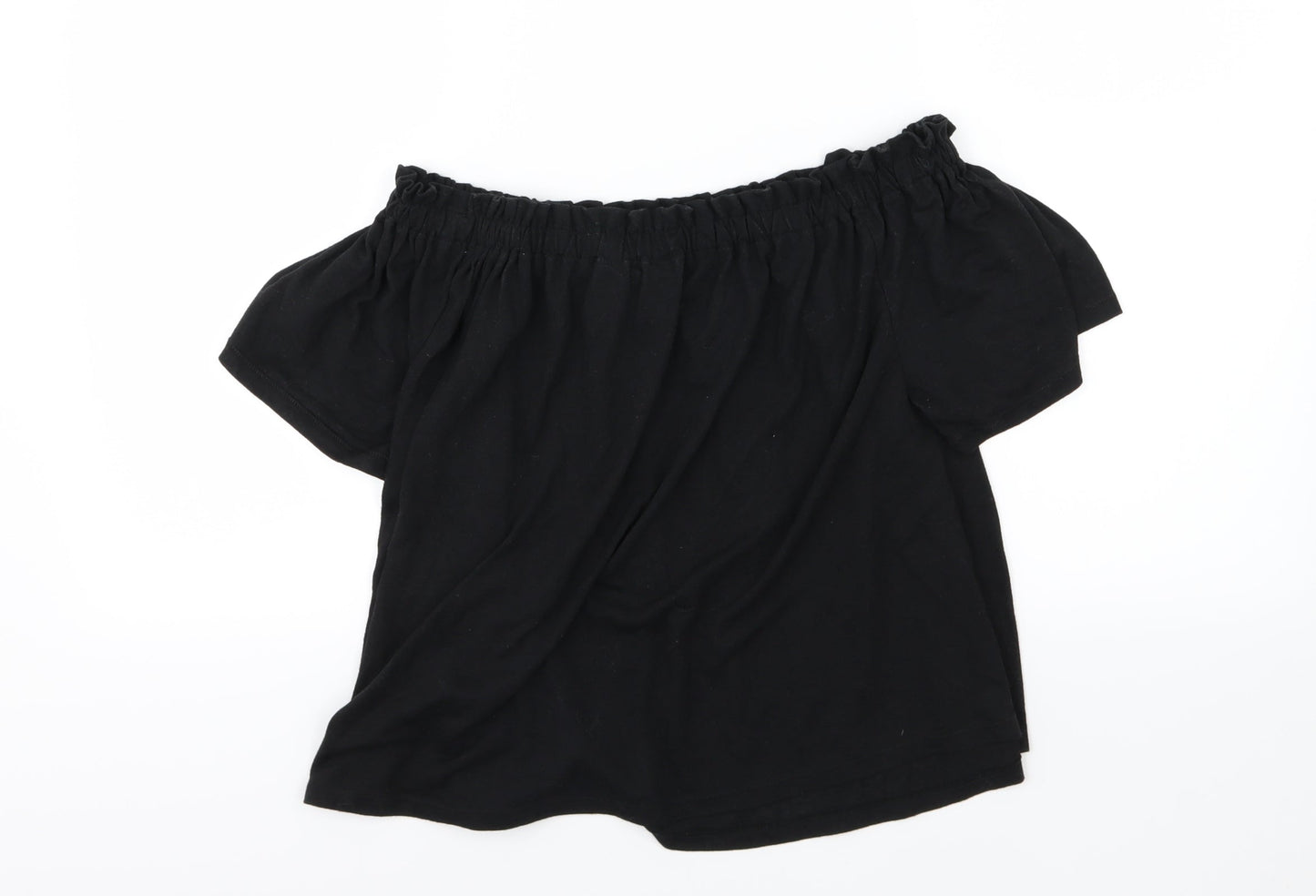 Womens UK Size 10 New Look Black Basic T-Shirt
