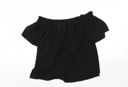 Womens UK Size 10 New Look Black Basic T-Shirt